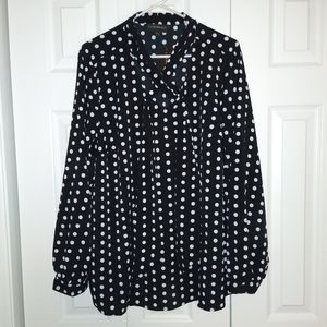 Lane Bryant polka dot blouse